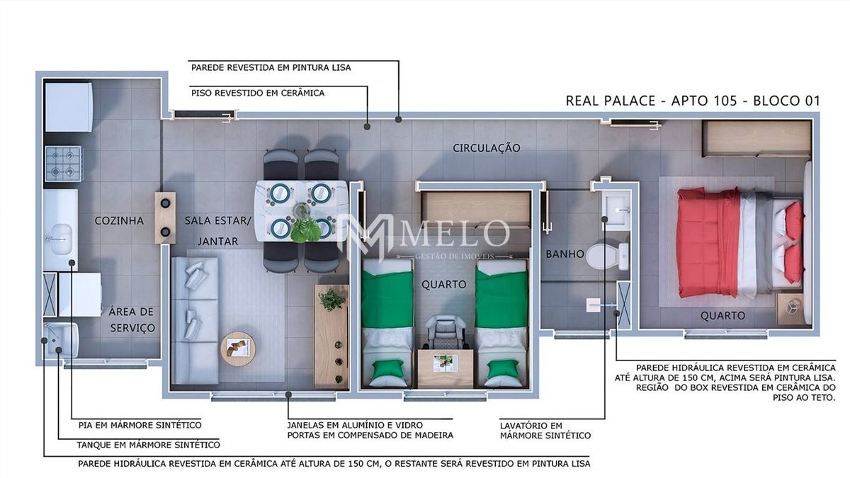 Apartamento, 2 quartos, 44 m² - Foto 6