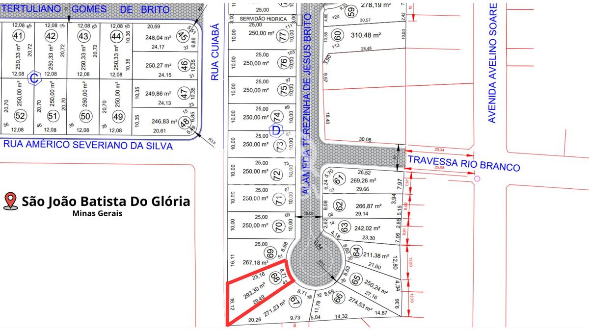Lote - São João Batista Do Glória - Lote/Terreno em São João Batista do Glória - à venda - V A IMOVEIS SOLUCOES IMOBILIARIAS E SERVICOS LTDA
