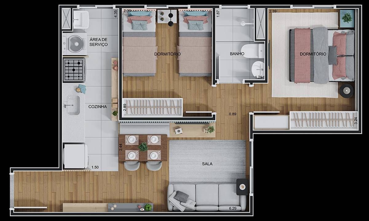 Hm smart freguesia construtora hm construção 40 metros 02 do