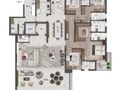 Planta 06 - 4 suítes - 288 m²