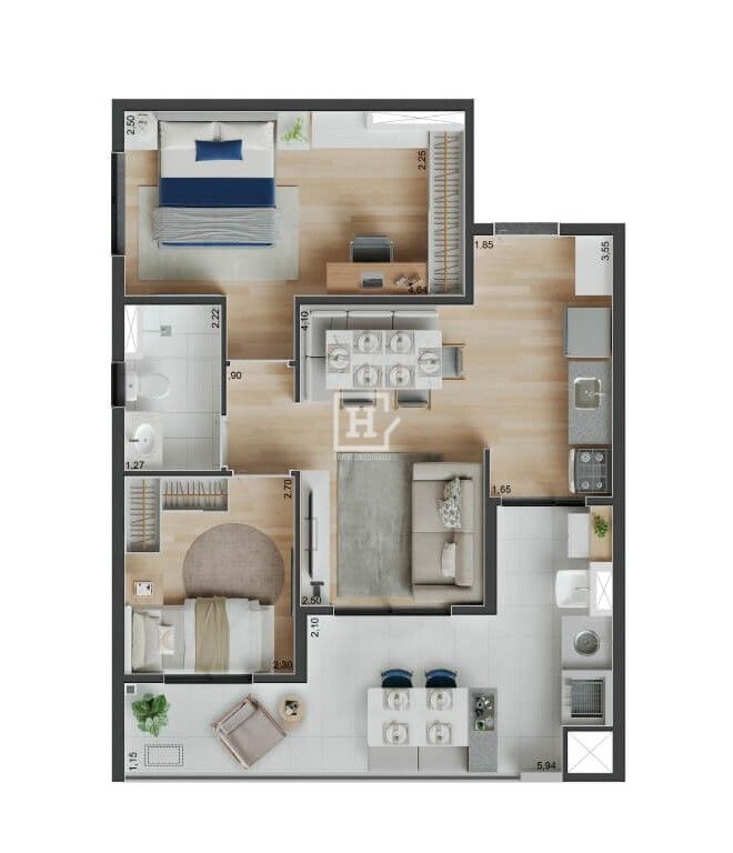 Apartamento com 2 quartos à Venda, Vila Olímpia - São Paulo