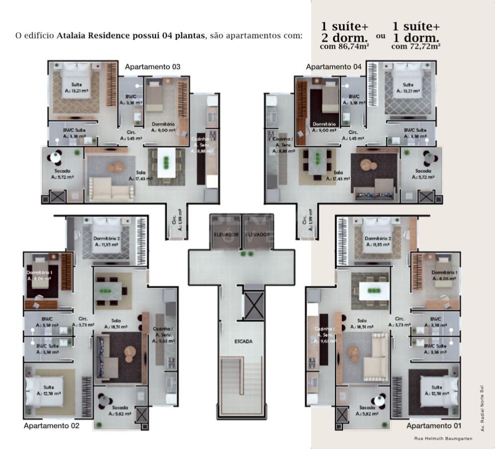 Atalaia Residence em Gravatá, Navegantes, SC