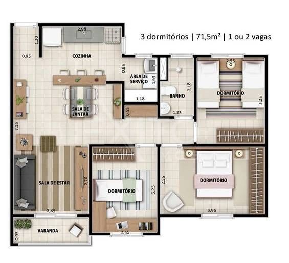 Apartamento, 3 quartos, 72 m² - Foto 50