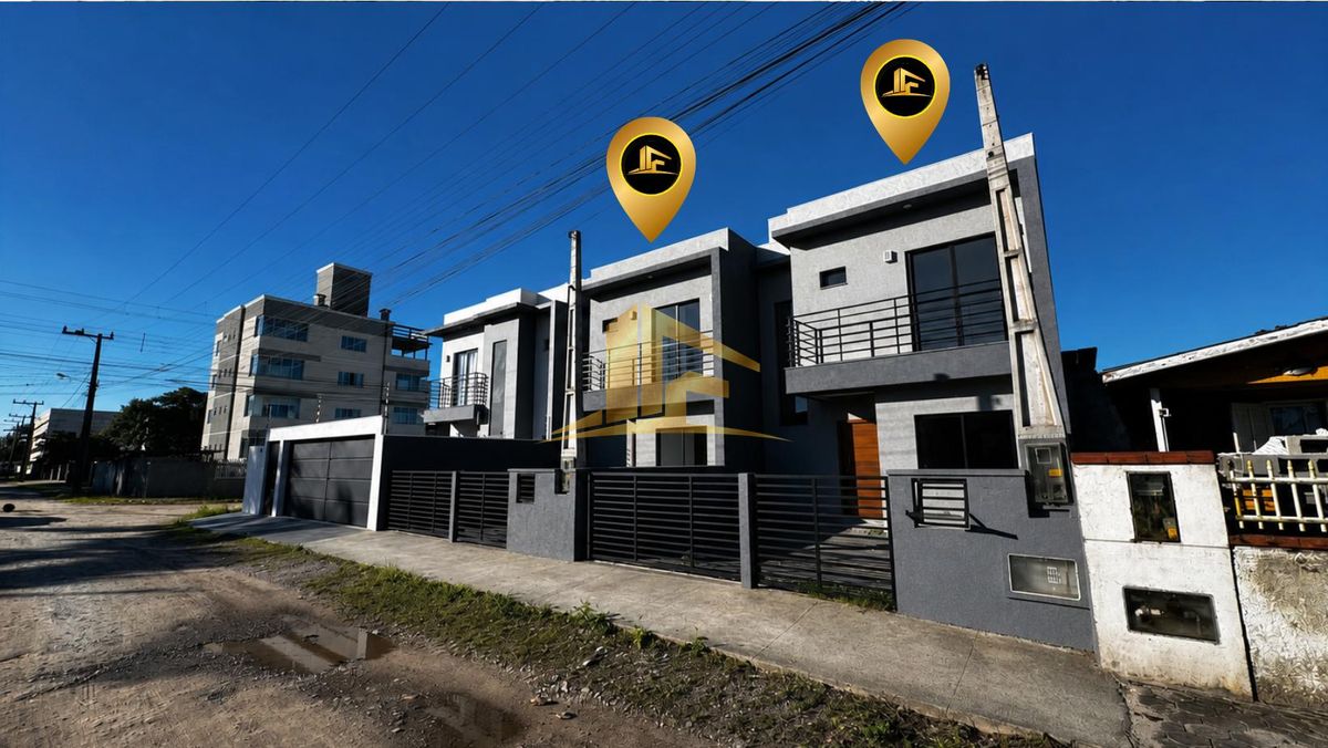 SOBRADOS NOVOS COM 2 QUARTOS, NO BALNEARIO ITAPOA - Sobrado em Itapoá, Itapoá - à venda - LIMA ARQUITETURA E CONSTRUÇÕES