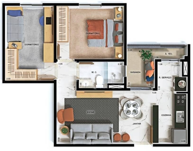 Apartamento, 2 quartos, 58 m² - Foto 37