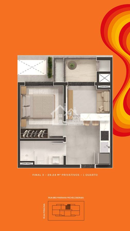Apartamento, 1 quarto, 29 m² - Foto 54