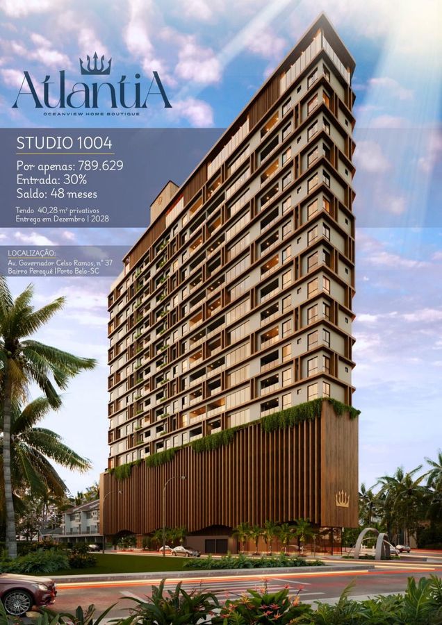 Apartamento 1 dormitório — Atlantia, Balneário Perequê, Porto Belo/SC - Apartamento em Balneário Perequê, Porto Belo - à venda - Portal Imóveis Itapema