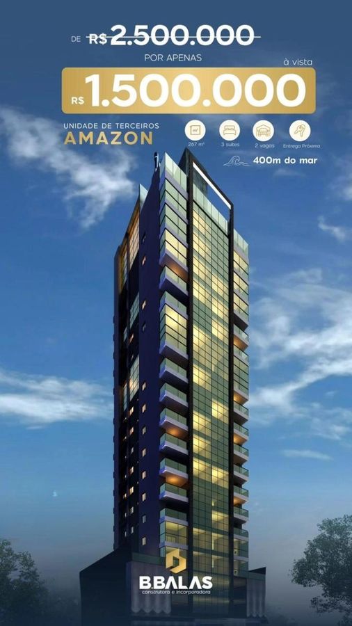 Apto 3 dormitórios (3 suítes) — Amazon, Centro, Itapema/SC - Apartamento em Centro, Itapema - à venda - Portal Imóveis Itapema