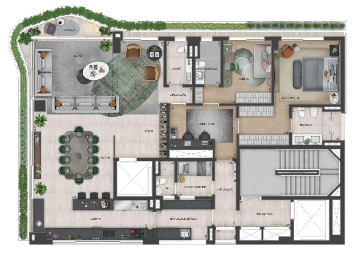 Adress jardim construtora aam pronto 201 metros 03 suítes 03