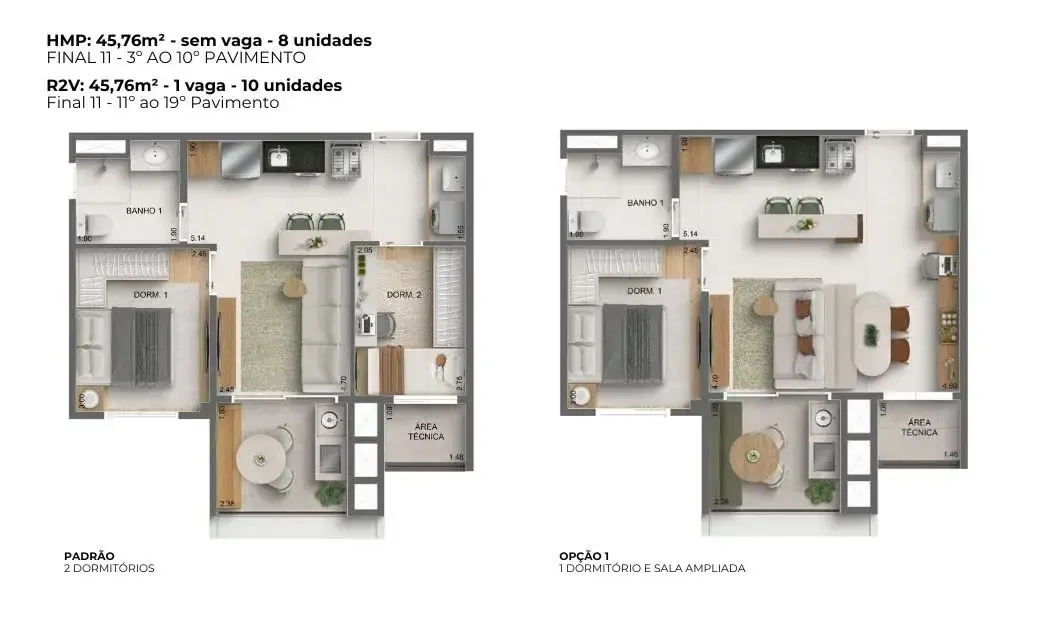 Autoria mac construtora mac construção 45 metros 02 dormitór