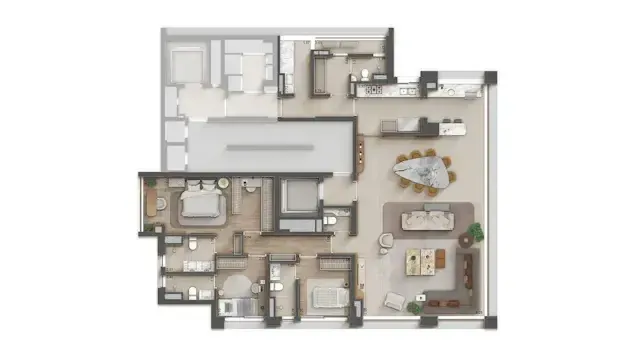 Gio jardins construtora mitre construção 178 metros 03 suíte