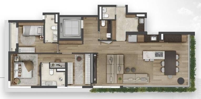 Galeria lorena construtora sdi construção 133 metros 03 dorm