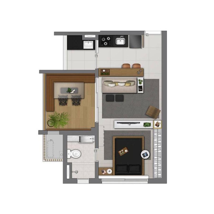 Invite klabin construtora caucaso pronto para morar 45 metro