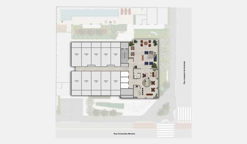 Alt studios by eztec construtora eztec construção 28 metros 