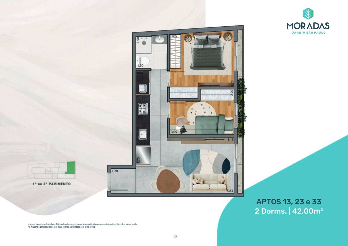 Moradas jardim são paulo construtora rg pronto 42 metros 02 