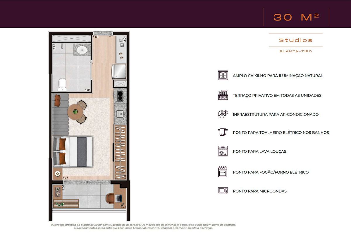 Voxx itaim construtora barbara pronto 30 metros studios com 