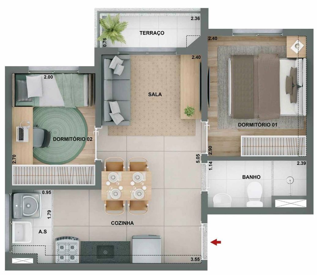 Mérito lapa construtora cury construção 37 metros 02 dormitó