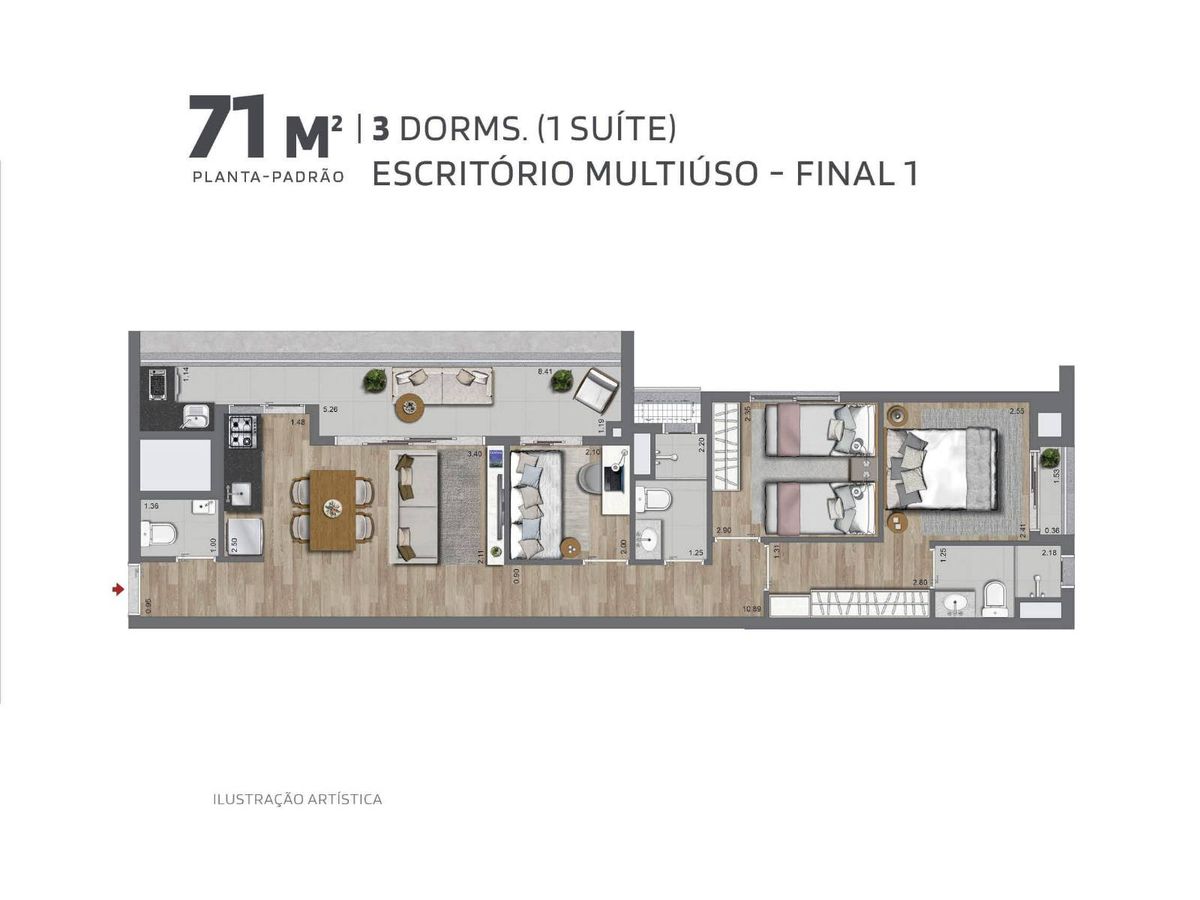 La casa pássaro e flores construtora grupo lar pronto 71 met