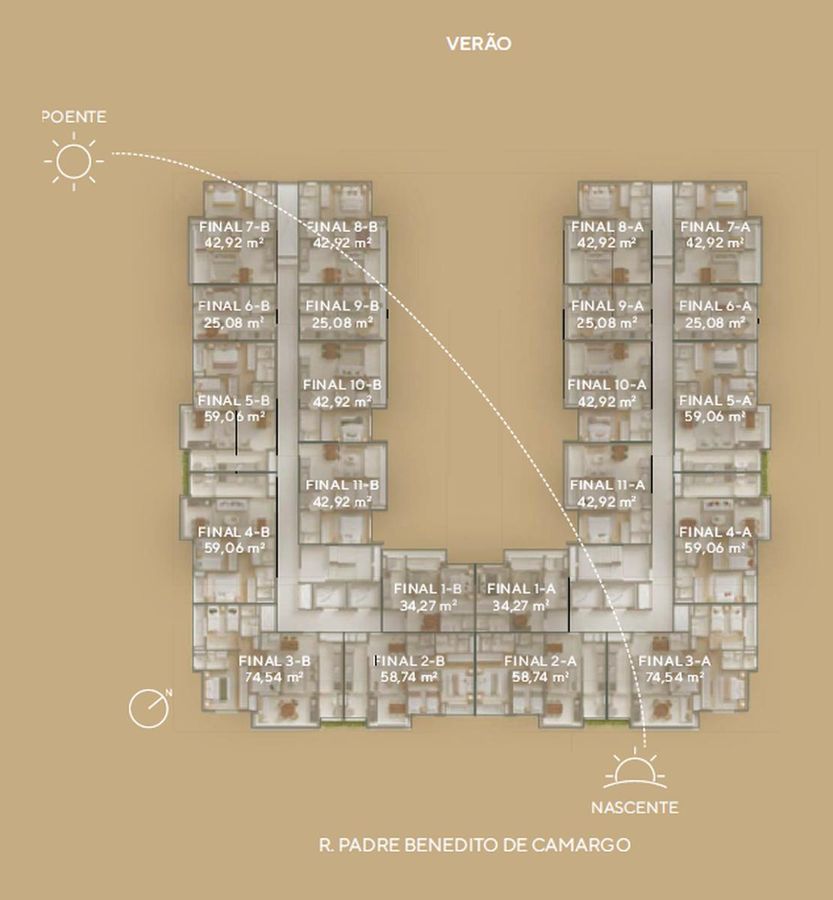 Pátio penha construtora namour lançamento 59 metros 02 dormi