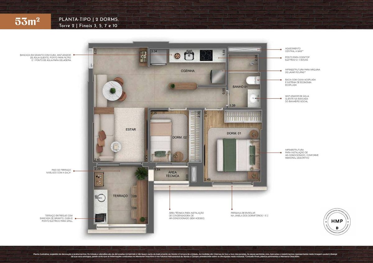 Landmark santa cruz by diálogo residences construção 75 metr