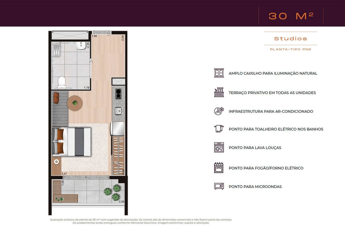 Voxx itaim construtora barbara pronto 30 metros studios com 