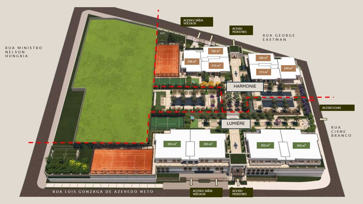 Château jardin lumière construtora tegra lançamento 355 metr