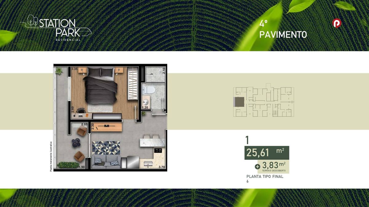 Station park construtora pratica pronto para morar 60 metros