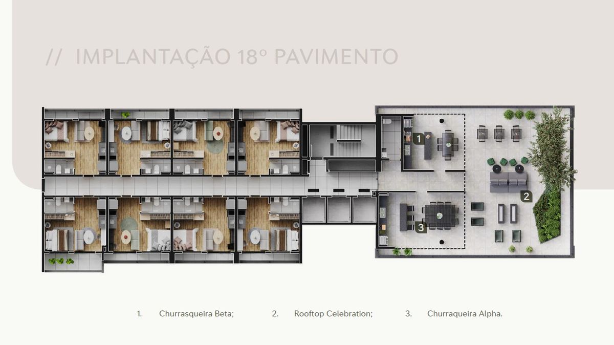 Zenion construtora tear construção 28 metros 01 dormitório c