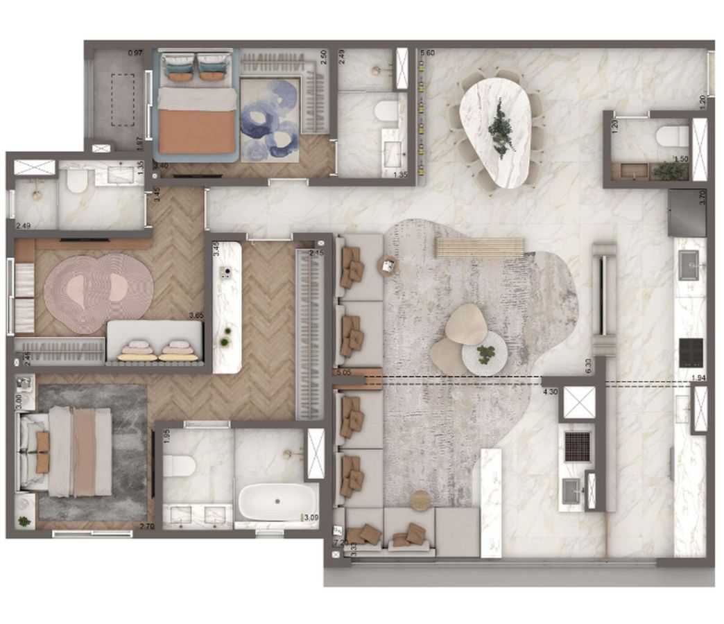 The residence brooklin by living construção 127 metros 04 do