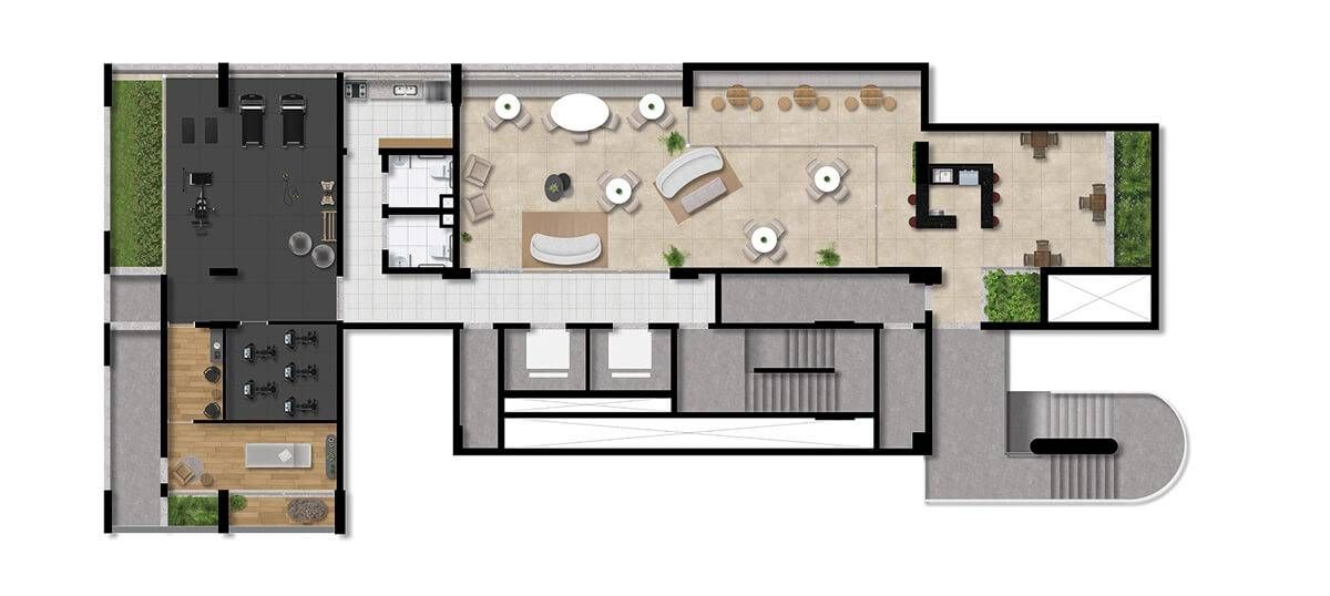 Ampli vila mariana construtora spin pronto 36 metros studios
