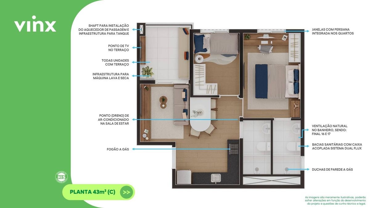 Vinx marajoara construtora vinx lançamento 43 metros 02 dorm