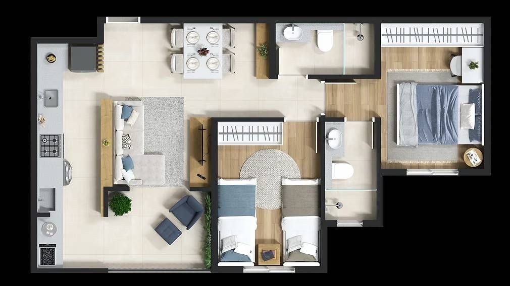 Haus nova petrópolis construtora nazaré construção 53 metros