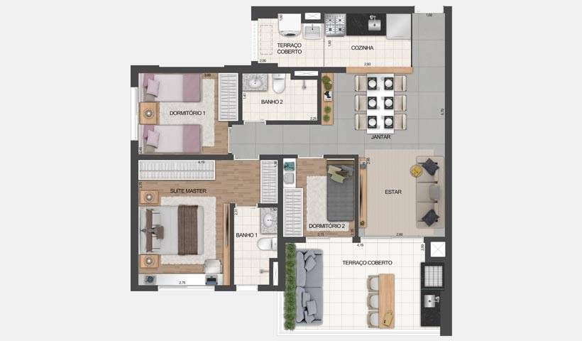 Vertiz club home construtora eztec pronto 81 metros 03 dormi