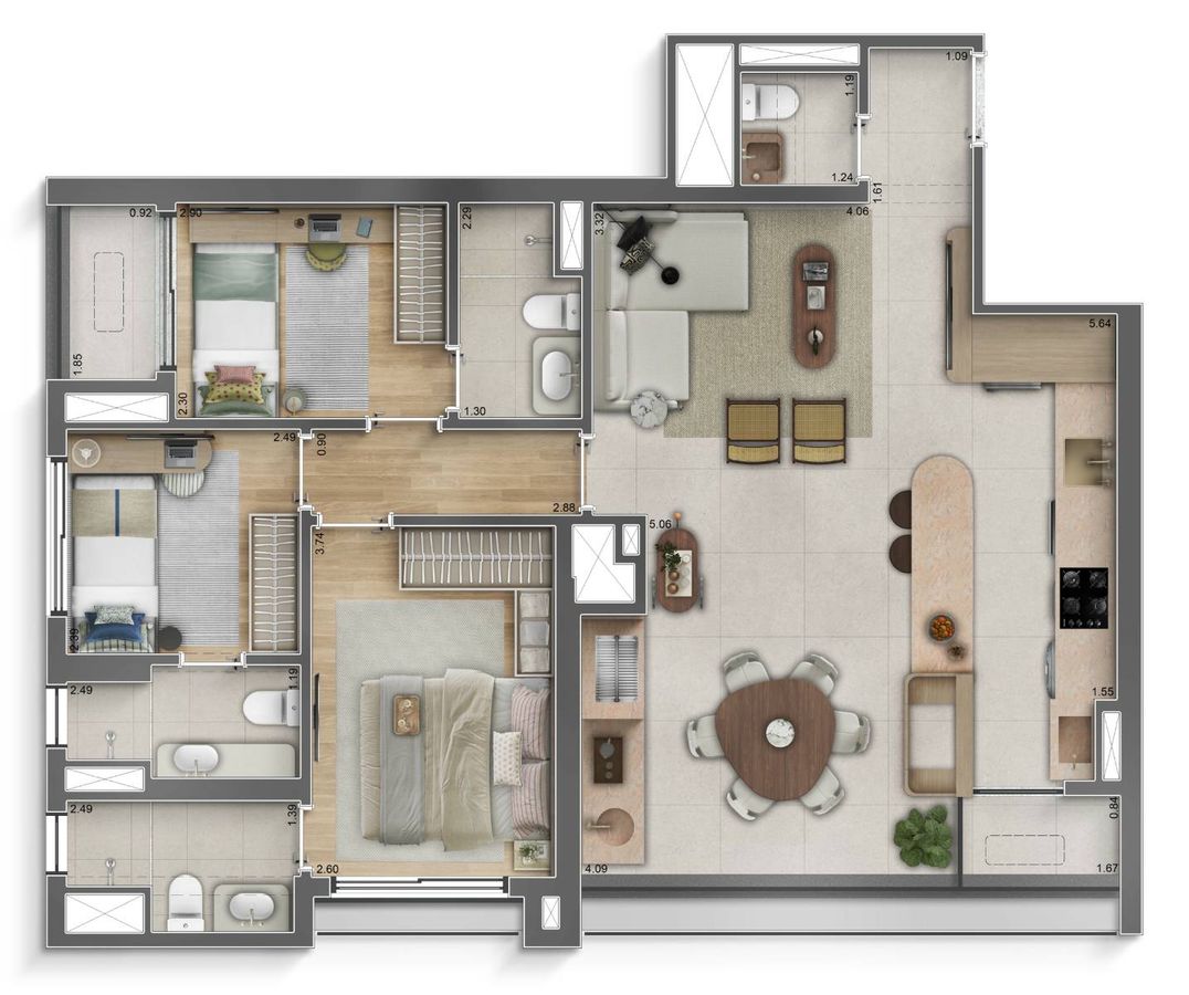 Scena vila romana construtora rem construção 96 metros 03 su