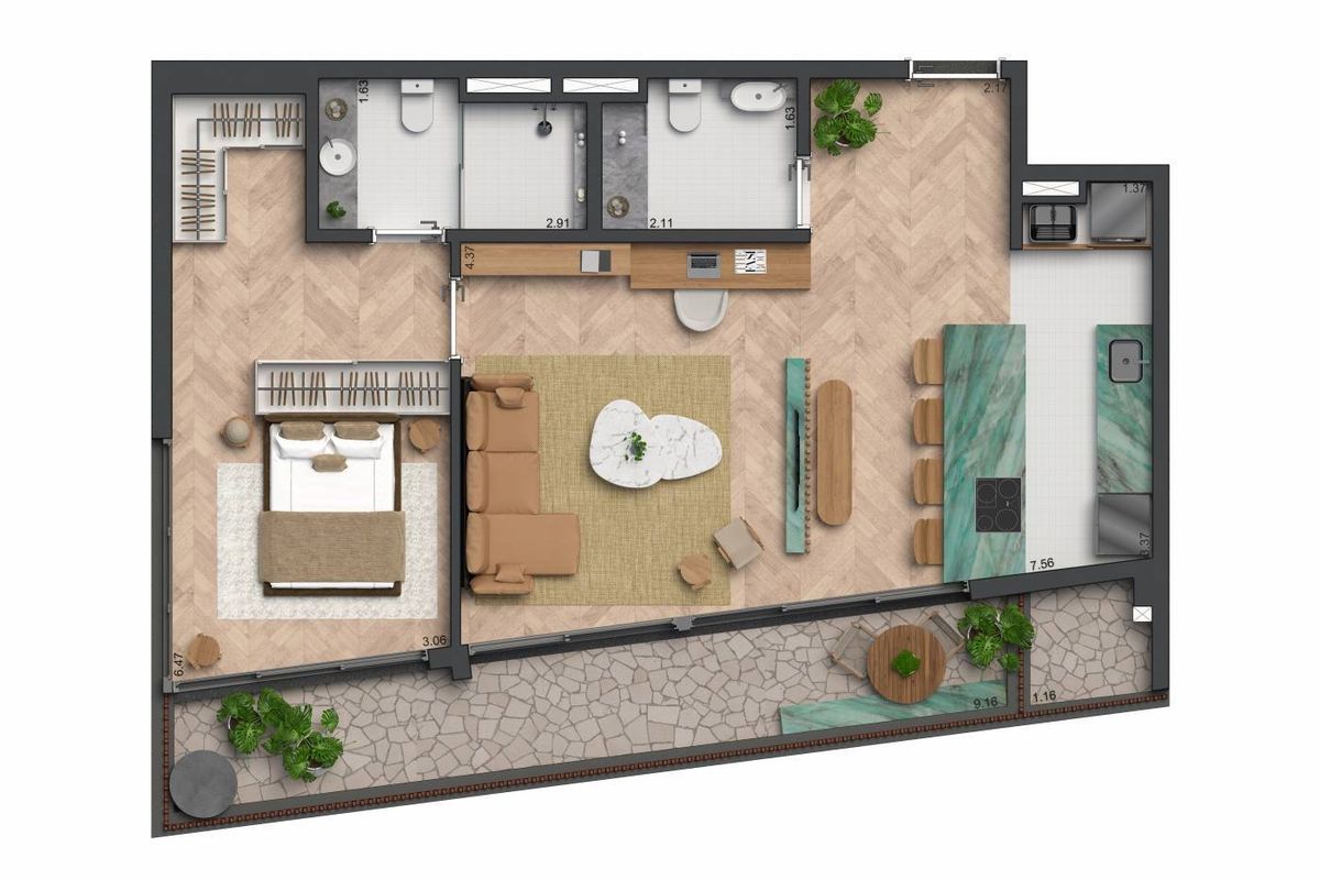 Prado paulista construtora setin construção 88 metros 01 suí