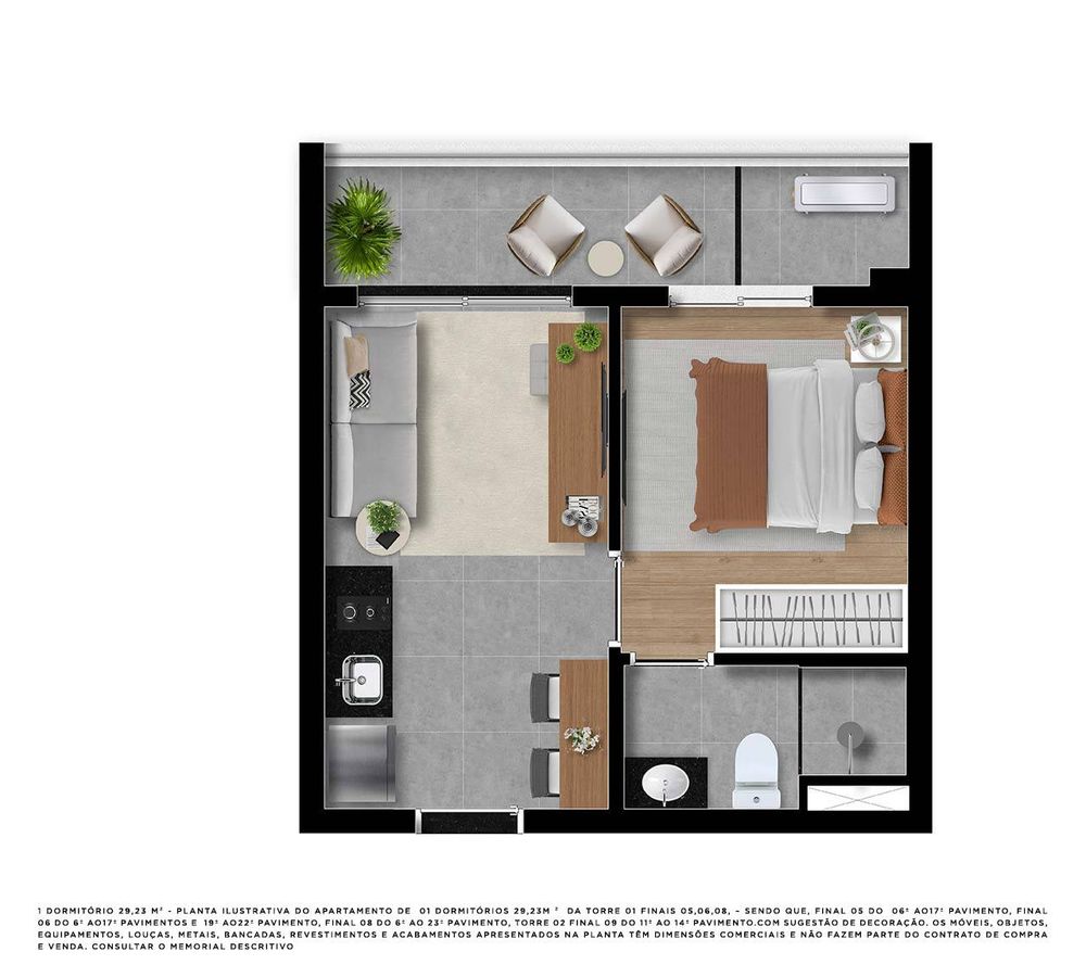 Elements higienópolis construtora arquiplan pronto 29 metros