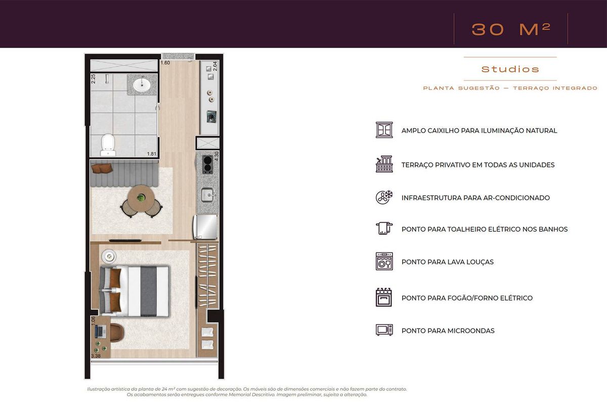 Voxx itaim construtora barbara pronto 30 metros studios com 