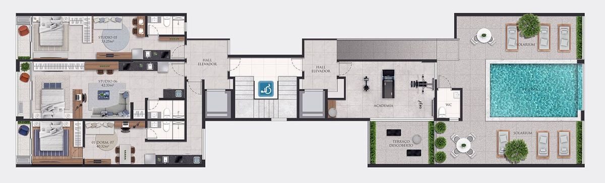 Equalize vila mariana construtora ópera 33 metros studio com