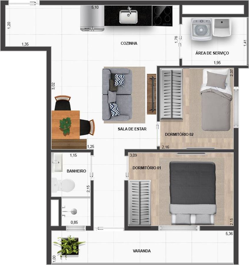Maximus residences construtora yonder construção 44 metros 0