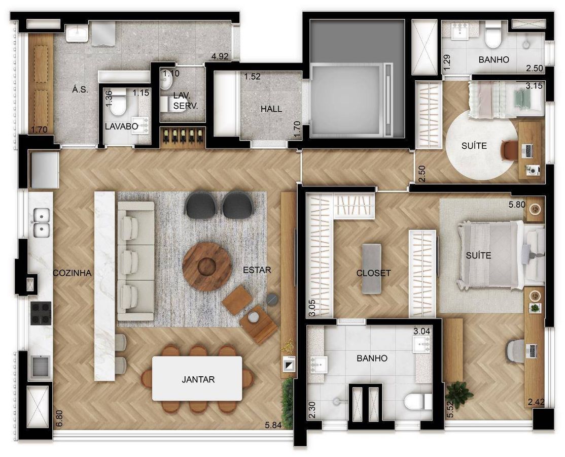 Praça kant chácara klabin construtora di francesco construçã