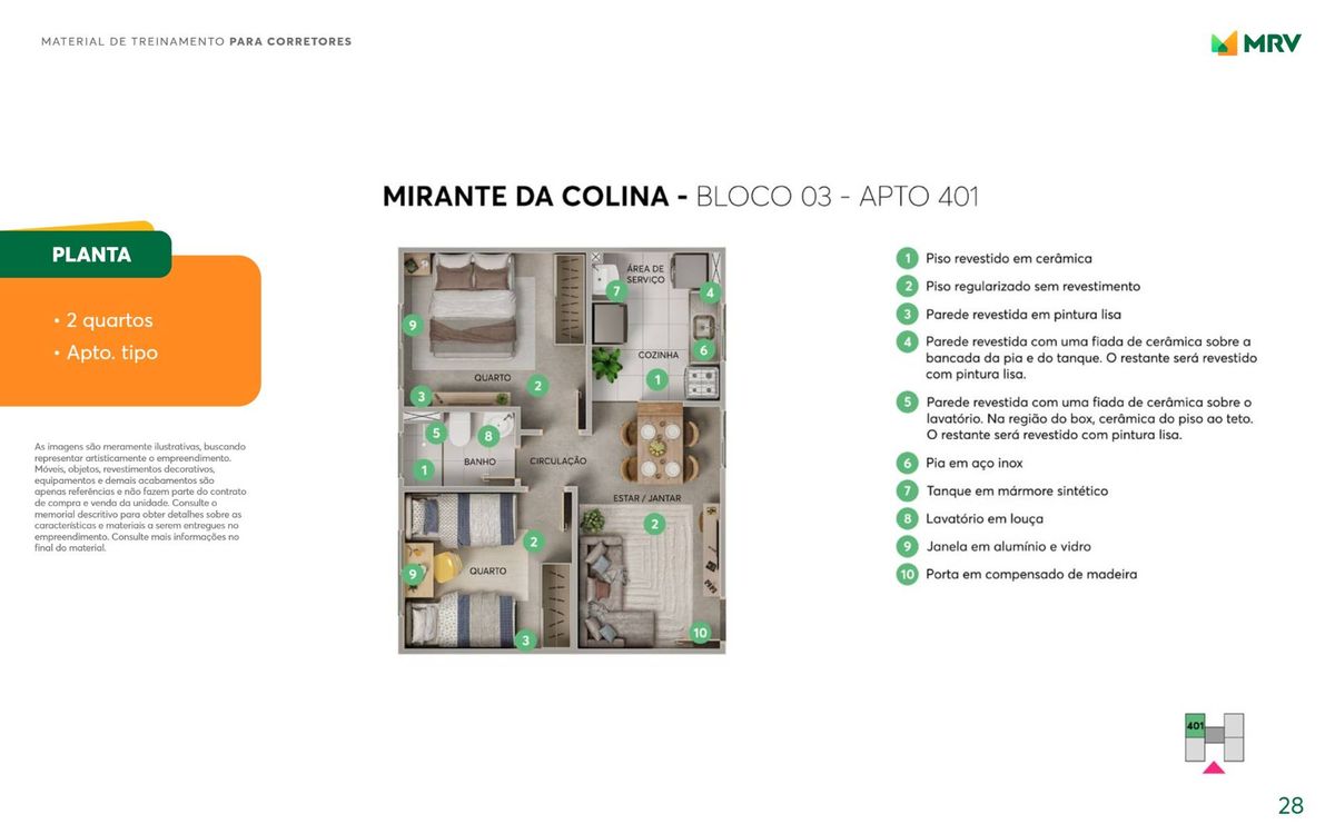 Mirante da colina construtora mrv constução 40 metros 02 dor