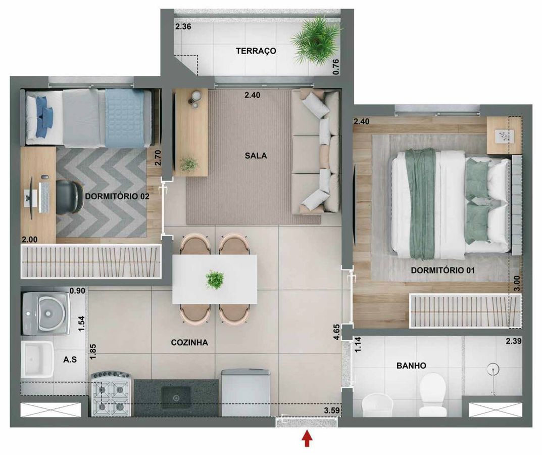 Mérito lapa construtora cury construção 37 metros 02 dormitó