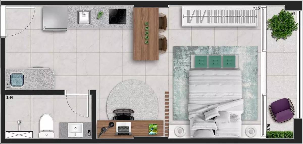 Equalize vila mariana construtora ópera 33 metros studio com