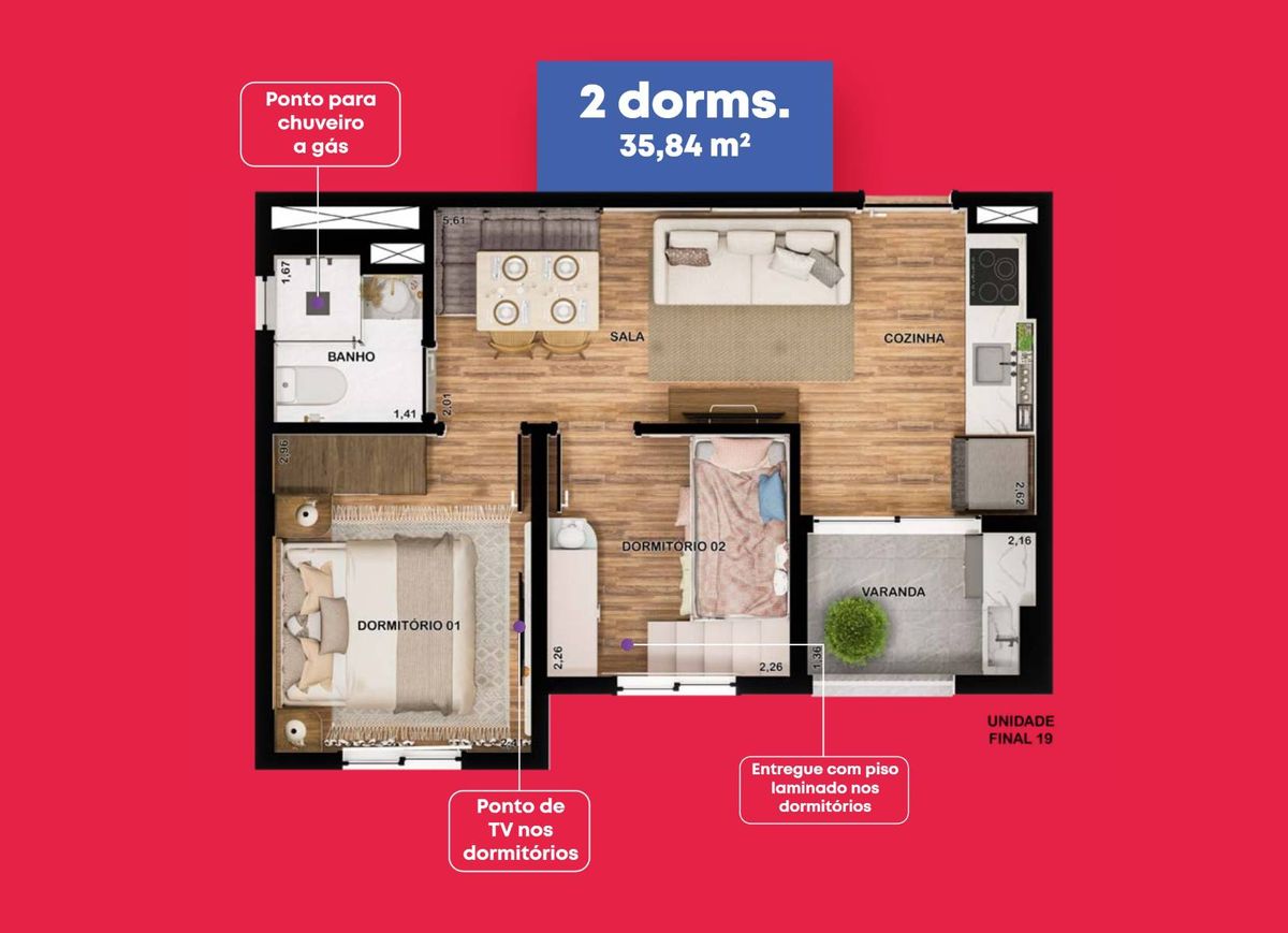 Marka vila ré construtora marka construção 35 metros 02 dorm
