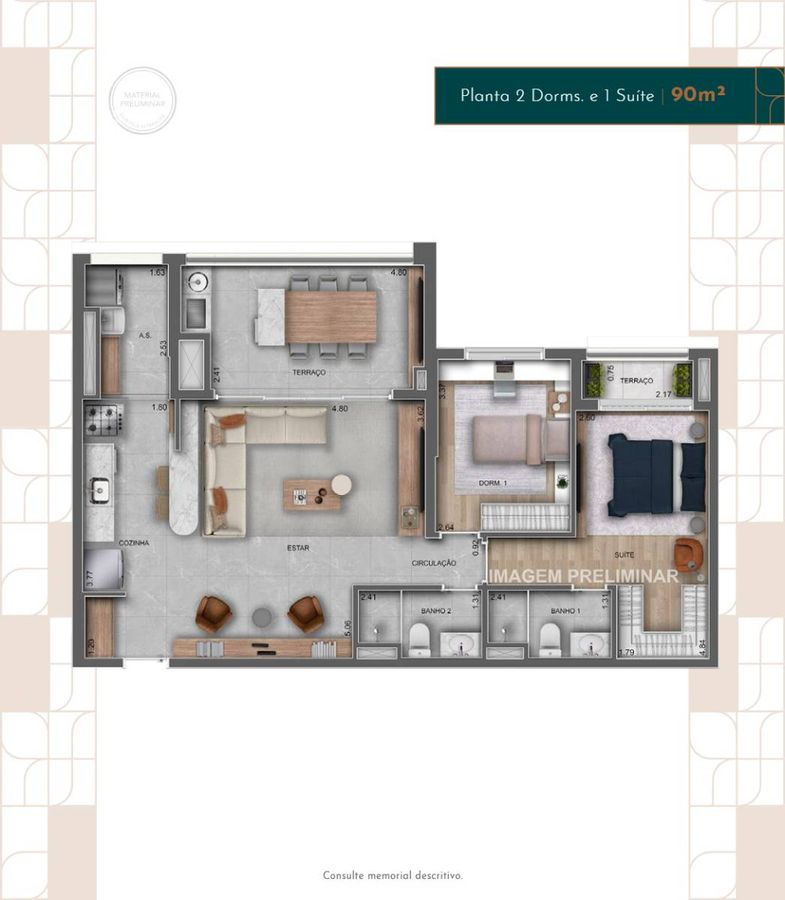 Parque diálogo vila ema residences construção 121 metros 03 