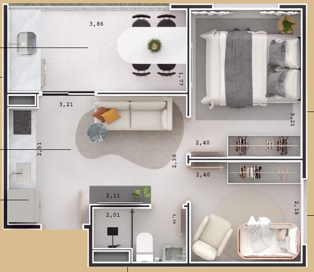 Prb santa maria construtora prb construção 36 metros 02 dorm