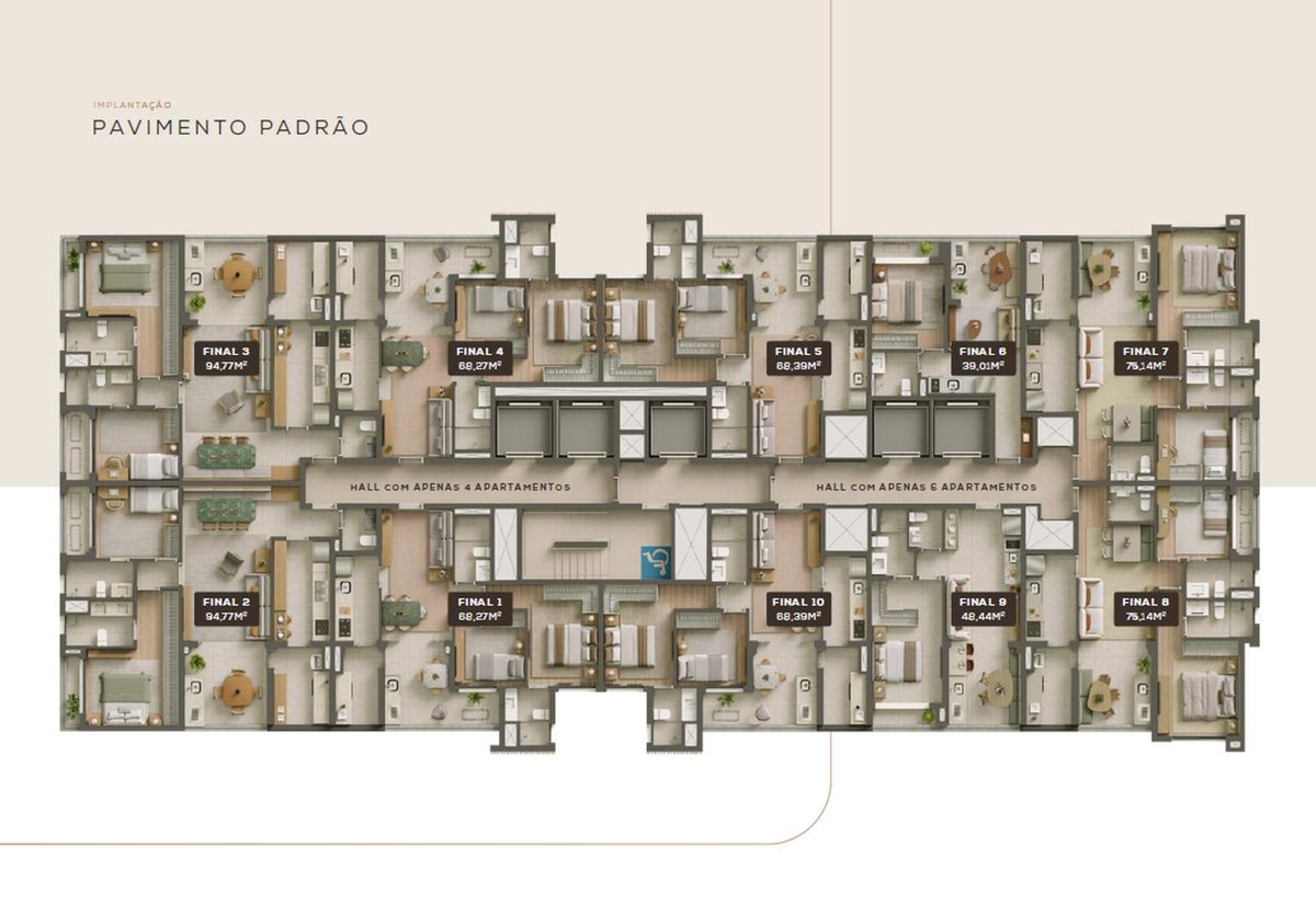 Alameda 45 construtora sdi construção 75 metros 02 suítes la