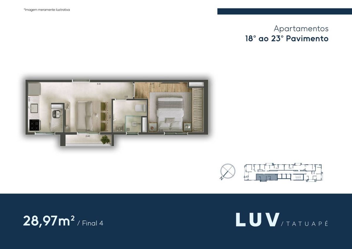 Luv tatuapé acl engenharia lançamento 31 metros 02 dormitóri