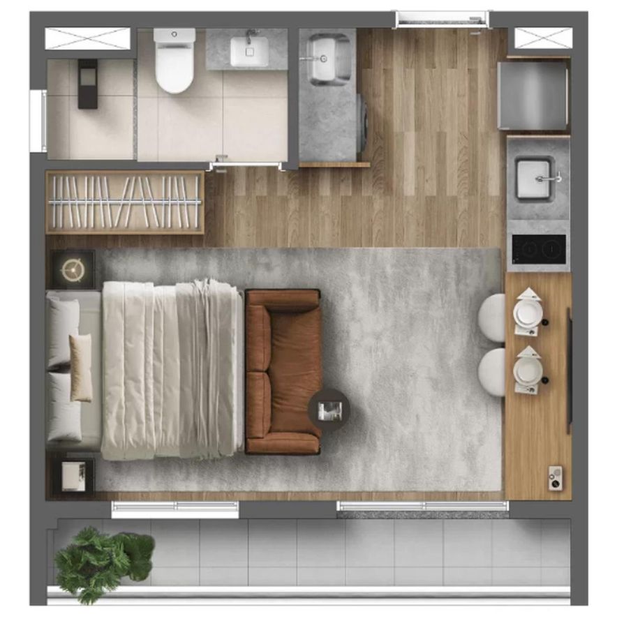 Vila saúde residencial conx construção 27 metros 01 dormitór