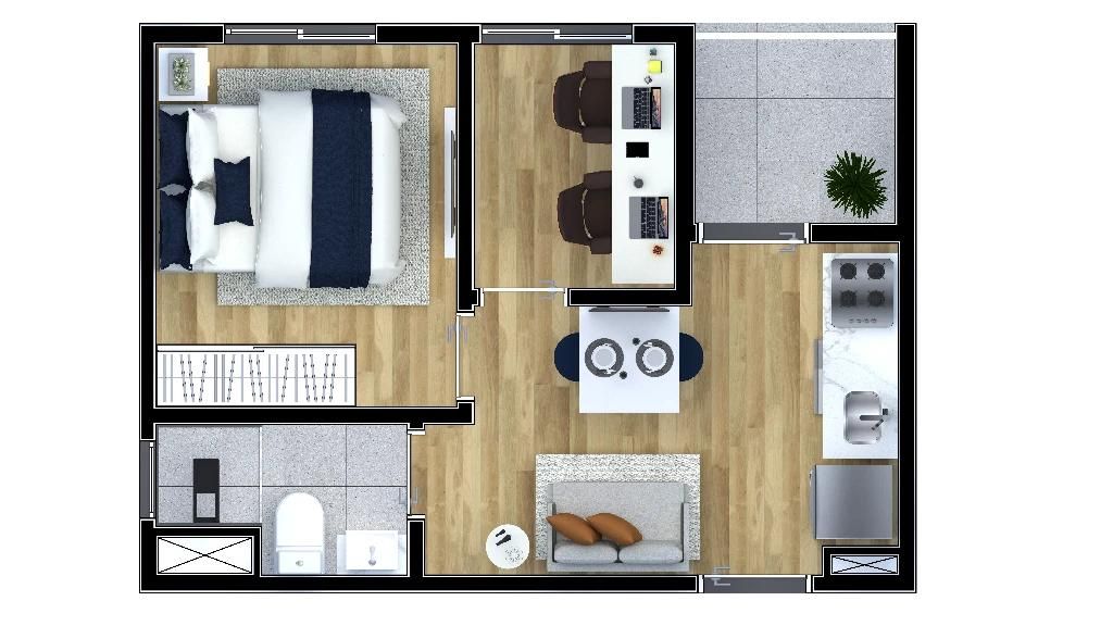 Metrocasa parque ecológico construção 27 metros 01 dormitóri